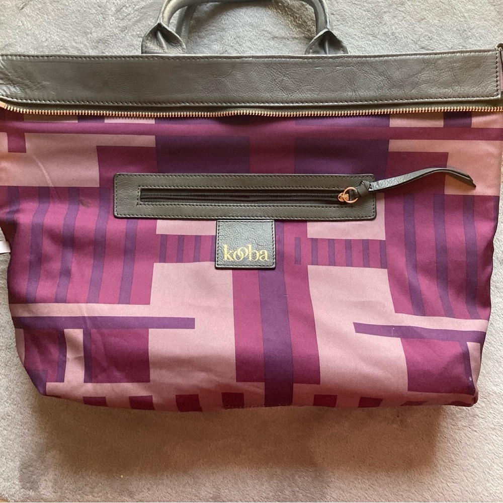 Kooba Kira Leather Tote Bag in Grey with Copper Accents - Missing Strap - Picture 5 of 16
